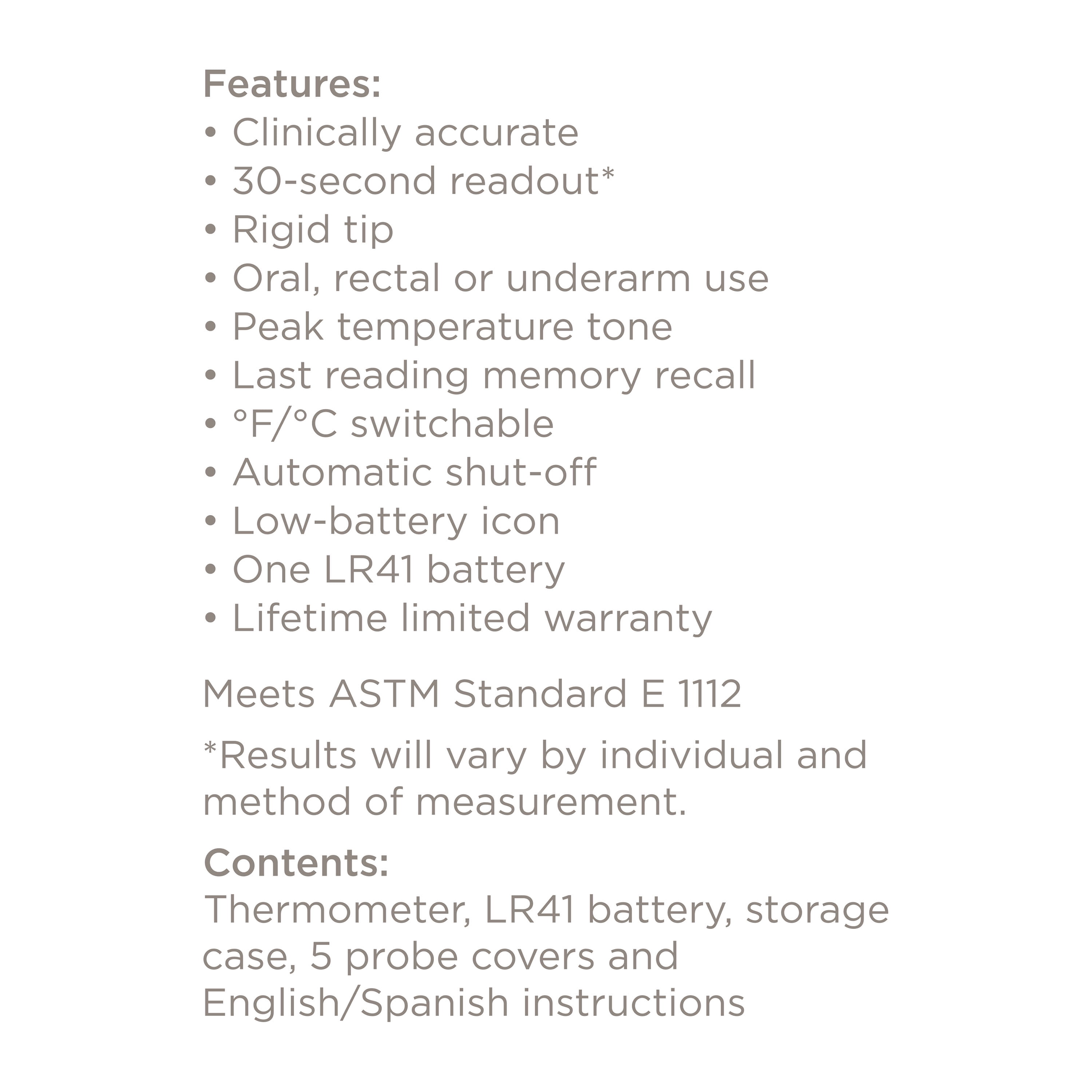 Equate 30 Second Digital Thermometer Walmart Com Walmart Com