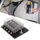thumbnail image 4 of 10 Way Fuse Block Holder, 10-32V Dustproof Input 4-6AWG Clip On Cover Blade Fuse Box 100A Rated With Red LED Indicator For Car RV Bus ANGGREK Otros, 4 of 8