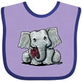 thumbnail image 3 of Inktastic Kiniart Elephant Boys or Girls Baby Bib, 3 of 4