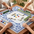 thumbnail image 6 of American Mahjong Mat with Rules, 31" Square Non-Slip Rubber Table Cover, Silent Noise-Reducing Gaming Mat for Mahjong, Card Games, Dominoes, Easy Storage Roll-Up Design, 6 of 9