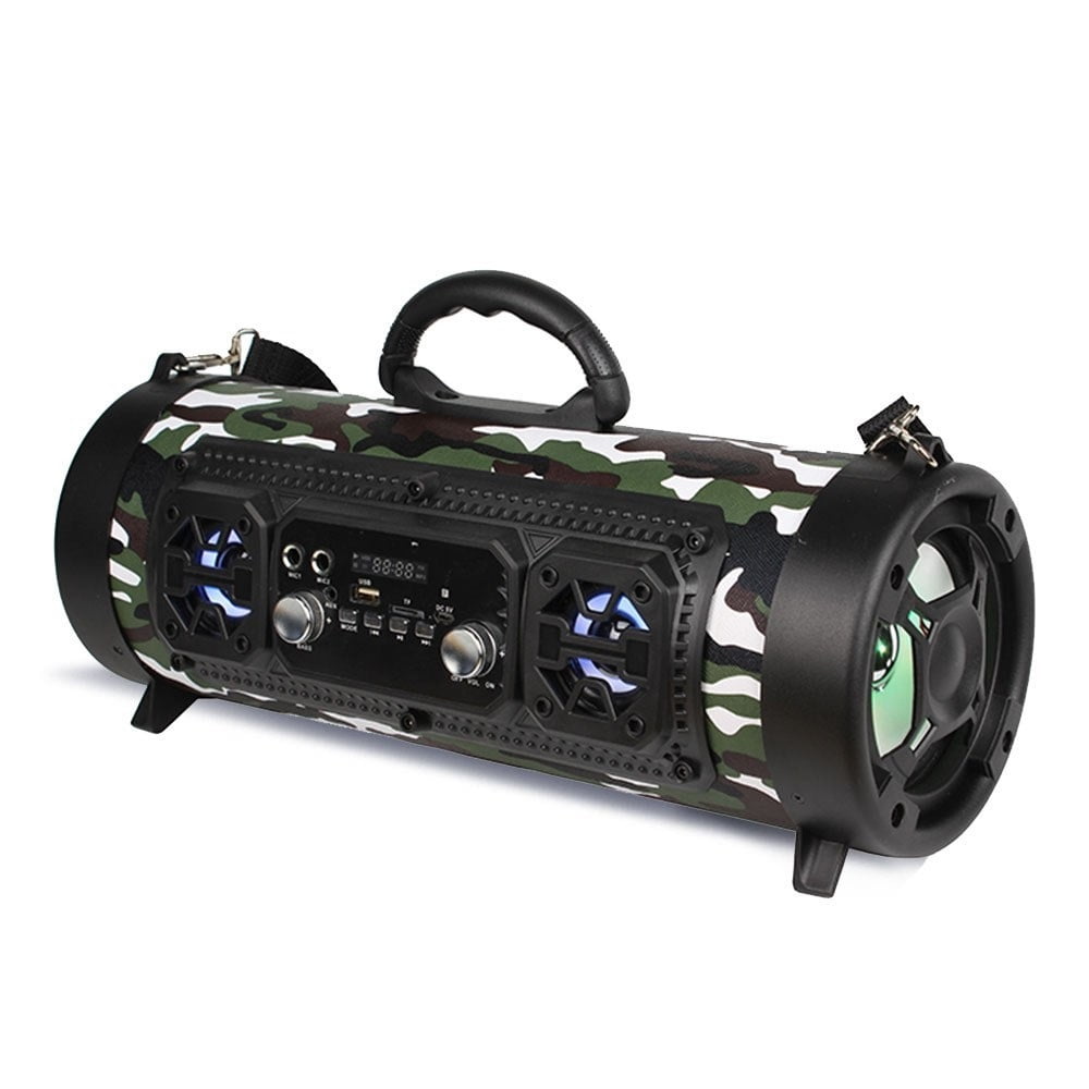 20W Big Power Bluetooth Speaker Wireless Stereo Subwoofer Heavy Bass Speakers Music Player Support KTV LCD Display FM Radio TF ,High Volume Speakers