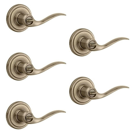Kwikset Tustin Entry Front Door Keyed Door Handle Lever Antique