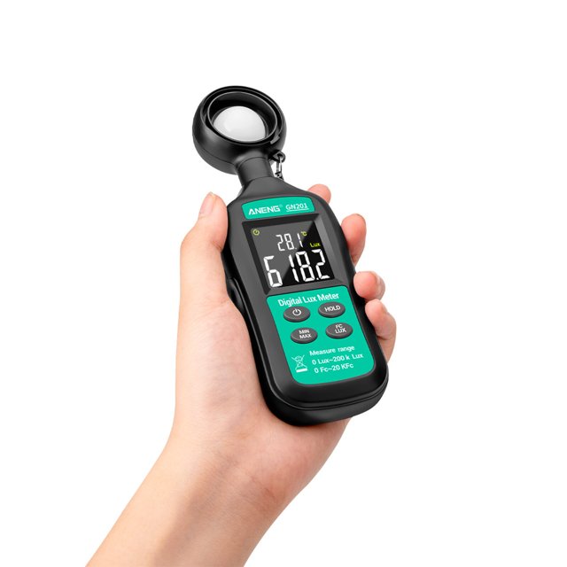 ANENG Mini Digital Lux Meter 0-20,0000 Lux Illuminance Meter LCD Display Handheld Illuminometer High Precision Light Meter Photometer Luxmeter