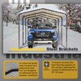 thumbnail image 3 of 10x15 FT Metal Carport, Heavy Duty Carport Canopy with Galvanized Steel Frame and Roof, Outdoor Storage Shed, Car Tent Garage Shelter for Pickup, Truck, Boat and Tractor, 3 of 6