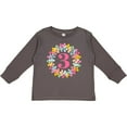 thumbnail image 3 of Inktastic 3rd Birthday Flower Wreath 3 Year Old Girl Girls Long Sleeve Toddler T-Shirt, 3 of 5