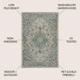 thumbnail image 3 of JONATHAN Y SANTA MONICA 8 x 10 Area Rug, Rozetta Boho Medallion Textured Weave - Gray/Teal, SMB102C-8, 3 of 9