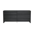 thumbnail image 1 of Linda Commode Moderne Double Grand de 72 Pouces en Gris Anthracite (6 Tiroirs), 1 of 7