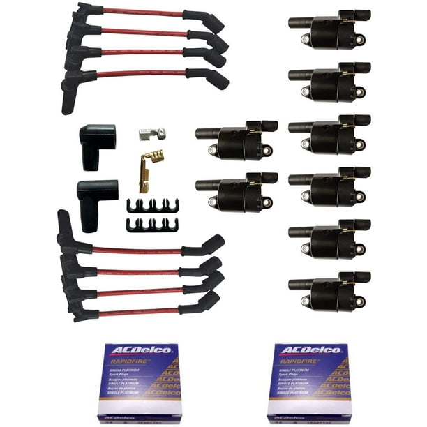 UF414 Ignition Coil Packs & ACDelco Spark plug & Spark plug wire set for 20052014 Chevrolet