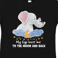 thumbnail image 4 of Inktastic My Gigi Loves Me to the Moon and Back Elephant Family Boys or Girls Toddler T-Shirt, 4 of 5