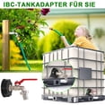 thumbnail image 5 of Adaptador de tanque para contenedor IBC, adaptador de drenaje de tanque de contenedor IBC de acero inoxidable 304, nuevo y de alta calidad, válvula de bola de manguera de jardín S60X6 de rosca, 5 of 5
