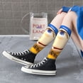 thumbnail image 3 of Lsque Sml Jeffy Printed Crew Socks Men's Women's LightWeight Thin Casual Calf Socks ,Knee High Socks,Cotton Socks, 3 of 9