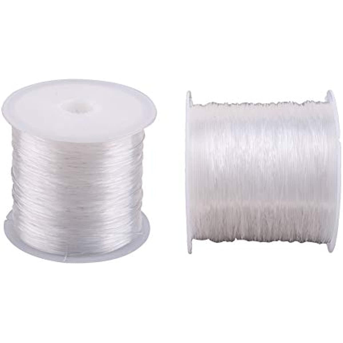 1 Roll Transparent Fishing Thread Nylon Wire White about 0.2mm in diameter  about 142.16 yards 130m 
