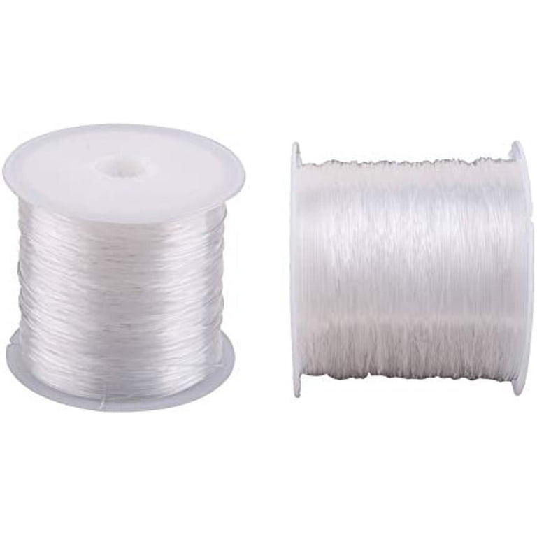 0.4mm Elastic String Clear Fishing Line Invisible Nylon Thread Jewelry  String Wire Cord String Crystal Beading Cords for Party Balloon Decor Craft  Jewelry Bracelet Making 40 Yards 