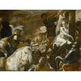 thumbnail image 2 of Preti, Mattia 18x15 Black Ornate Wood Framed with Double Matting Museum Art Print Titled - Clorinda Rescuing Sofronia and Olindo, 2 of 4