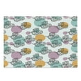 thumbnail image 1 of Artichoke Cutting Board, Vintage Inspired Dotted Backdrop with Black and White Artichokes, Decorative Tempered Glass Cutting and Serving Board, Large Size, Turquoise Apricot, by Ambesonne, 1 of 1