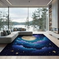 thumbnail image 2 of ODIKA 8'x10' Washable Area Rug Large Galaxy Starry Planets Motif Planetary Stars Themed Science for King Size Bedroom Under Bed, Master Suite, Non-Shedding, Easy Care, 2 of 7