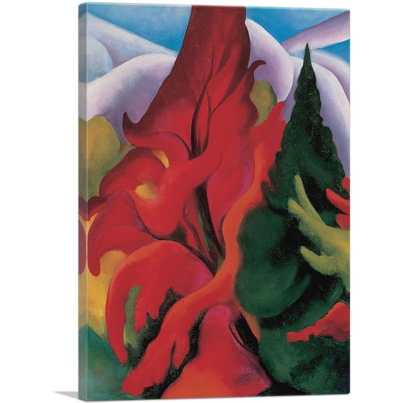 ARTCANVAS Trees in Autumn 1920 Canvas Art Print by Georgia O-Keeffe - Size: 26" x 18" (0.75" Deep)