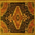 thumbnail image 1 of Ahgly Company Machine Washable Indoor Square Persian Yellow Traditional Area Rugs, 5' Square, 1 of 4
