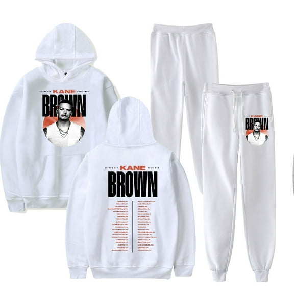 Kane Brown IN THE AIR TOUR Merch  concert 2024 Hoodie and SWEATPANTS set pop print Unisex Casual Street Clothing