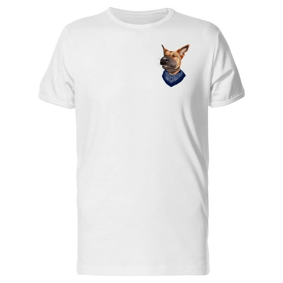 Upperside Dog With Bandana Tee Men's -Image by Shutterstock