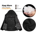 thumbnail image 4 of Little Donkey Andy Women's Lightweight Insulated Hybrid Jacket for Hiking Running Ski Warm Black S, 4 of 7