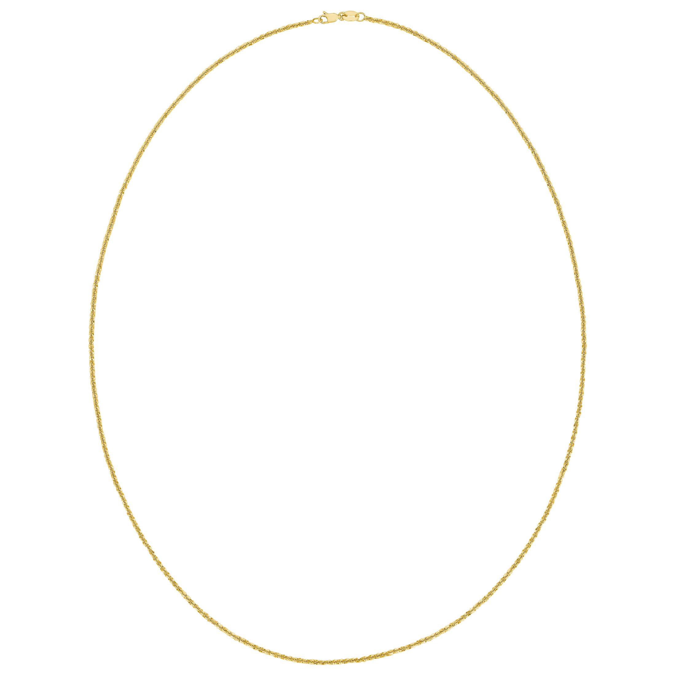 Brilliance Fine Jewelry 10K Yellow Gold 1.5MM Diamond Cut Sparkle Chain 18"