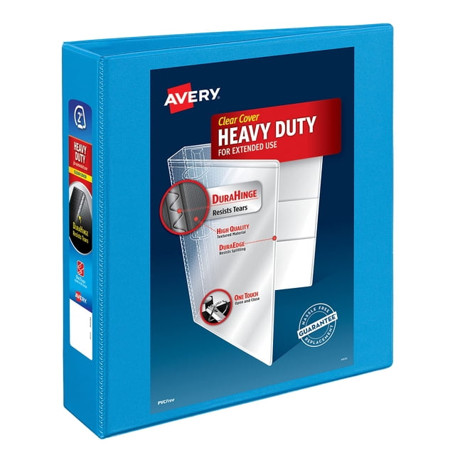 Carpeta de 3 anillas Avery Heavy-Duty View, 2,8 cm de ancho, lomo azul