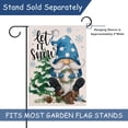 thumbnail image 2 of Winter Let It Snow Gnome Decorative Burlap Garden Flag, Farmhouse Home Yard Small Outdoor Decor, Christmas Snowflake Outside Decoration Double Sided 12.5x18, 2 of 6