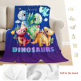 thumbnail image 5 of Funny Dinosaur Blanket Soft Cozy Warm Throw Blanket for Couch, Plush Fuzzy Flannel Fleece Blankets for Sofa, Cute Dino Purple Cartoon Boys Girls Children Bed Blankets Gifts for Men, 32"x48", 5 of 9