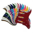 thumbnail image 2 of SPRING 11 Holes Colorful Celluloid Guitar Pickguard Scratch Plate for Strat Guitars SSS Purple Pearl, 2 of 4