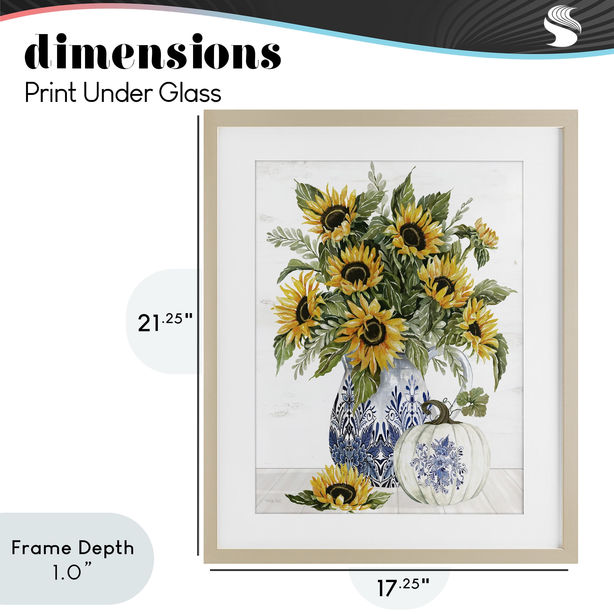 Stupell Industries Imperial Autumn Sunflowers Birch Framed Print Under Glass, design by Cindy Jacobs