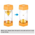 thumbnail image 4 of Uxcell 3 Minute Sand Timer, Hexagon Small Sandy Clock, Count Down Sand Glass Orange, 4 of 5