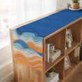 thumbnail image 6 of Table Runners 36 Inches Long Dress Scarves, Orange Blue Ocean Waves Farmhouse Kitchen/Dining Table Runner, Short Coffee Tablerunners, Summer Beach Coastal Abstract 13x36 Inch, 6 of 9