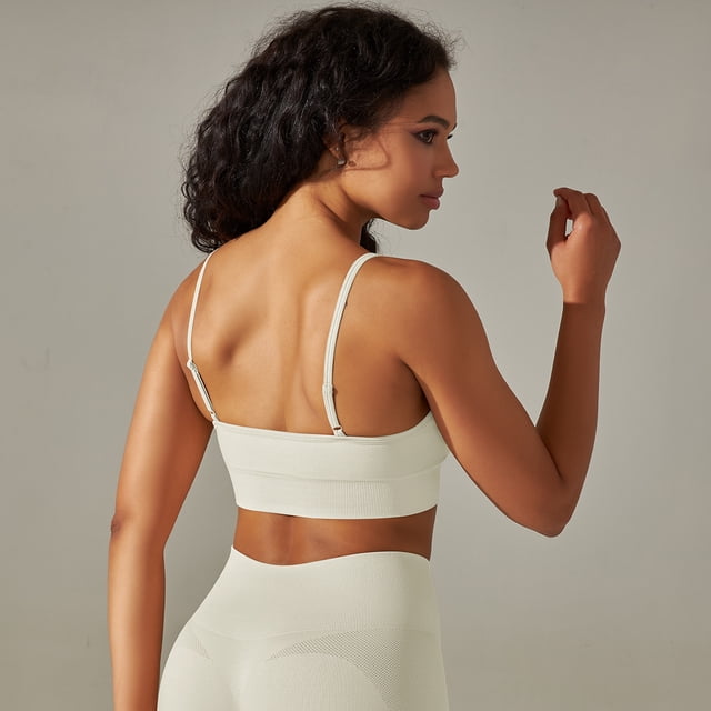 Traje deportivo de fitness para correr de color sólido, traje de yoga de cadera de melocotón sin costuras de cinco piezas de punto
