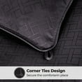 thumbnail image 3 of Superior Basketweave Plush Down Alternative Comforter, Full/Queen, Black, 3 of 13