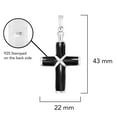 thumbnail image 5 of Christian Cross Black Onyx Inlay .925 Silver Pendant, 5 of 5