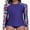 Blue Floral, variant on Rash Guard for Women Long Sleeve Swim Shirt Pocket Thumb Hole Sun Shirt Swimsuit Swim Top