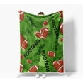 thumbnail image 4 of Football Blanket, Green American Football Throw Blanket for Men Kids Teens, Football Present for Boys Sport Fans, Soft Flannel Blankets for Bed Sofa Couch 50X60IN, 4 of 5