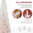 thumbnail image 5 of HOMCOM 7' Tall Unlit Pencil Fir Artificial Christmas Tree with Realistic Branches and Steel Base, Pink and White, 5 of 9