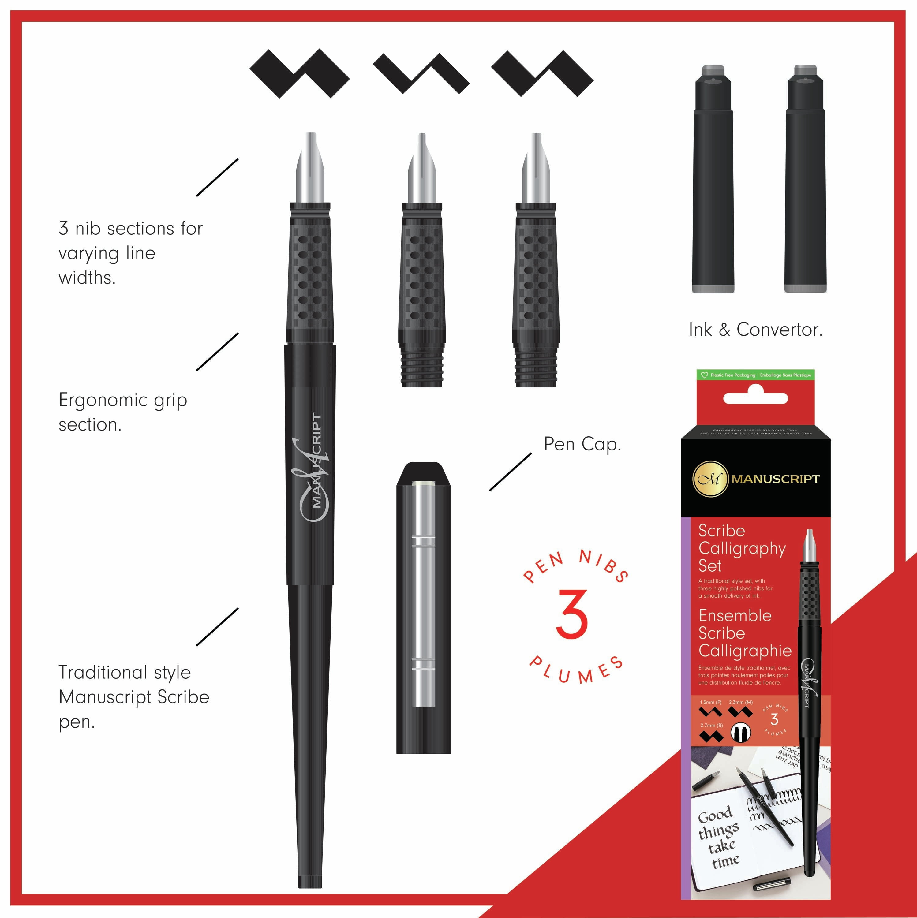 Manuscript Calligraphy Fountain Pen - Scribe Set