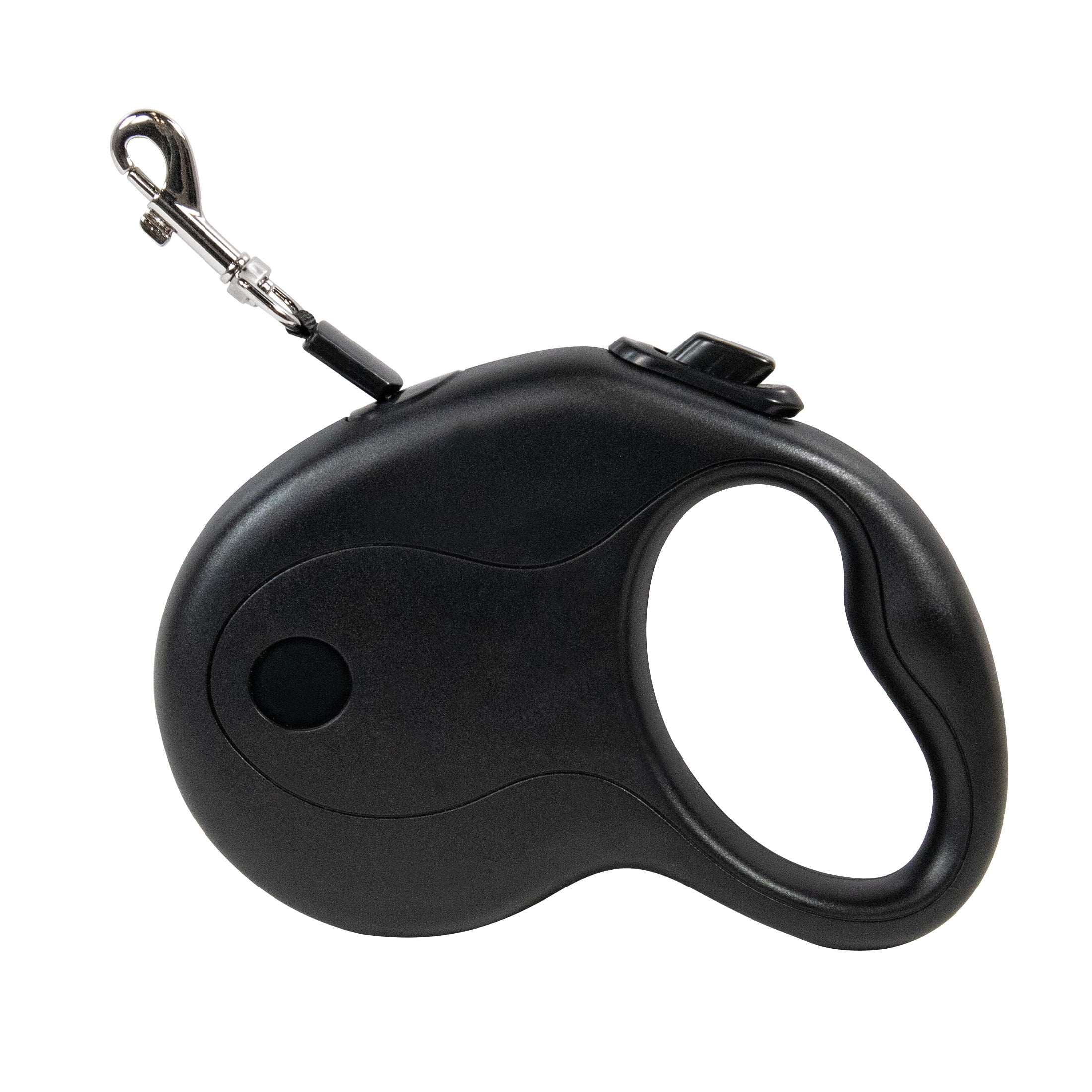 Pet Champion 16' Plastic, Metal & Polyester Retractable Dog Leash, Black