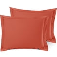 thumbnail image 2 of (3 pack) Nestl Pillow Sham Set of 2, Premium 1800 Series Double Brushed Bed Pillow Cases, Orange, Standard 20" X 26", 2 of 6