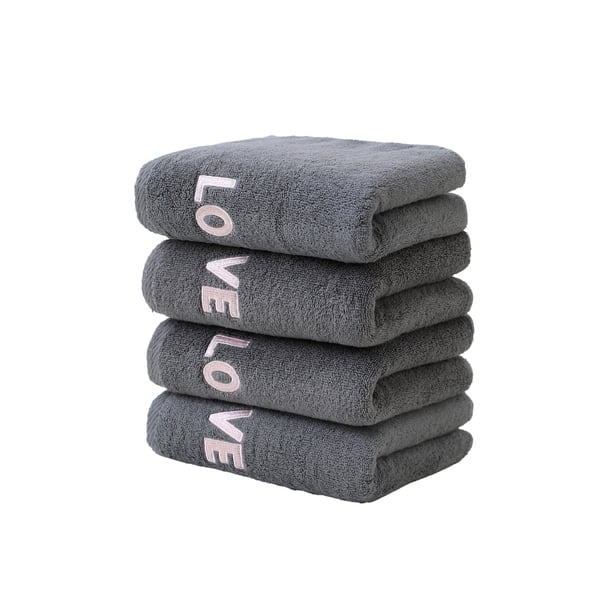 Toallas para Baño Set de Toallas de Baño, Algodón Grueso Blando Absorbente Set de Toallas, 4 Toallas de Regalo para Lavar la Cara Del Hogar Set de Toallas de Baño