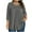 Gray, variant on Wyobmus Women Plus Size Summer 3/4 Sleeve Shirt Solid Color Crew Neck Pleated T-Shirt Loose Fit Flowy Shirt 2025 Fashion Clothes L-5Xl Purple