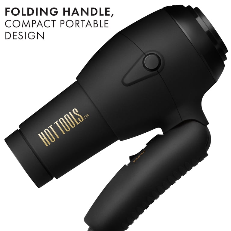 HOT TOOLS Black Hair Dryer – Compact Travel Styling Dryer Hot Tools HTDR5582 Ionic Folding Travel Dryer | BrandsMart USA main image 2
