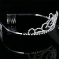 thumbnail image 5 of LABSERRON Bridal Tiara Crown Rhinestone for Wedding Accessory 1Set 5.9x5.9x2.4in, 5 of 8