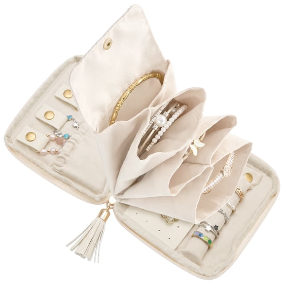 Travel Jewelry Case Organizer Jewelry Pouch with Compartments for Storage Bag for Traveling Women Packing for Necklace Earrings Bracelet