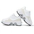 thumbnail image 4 of Roller Skates for Women Men, Shoes with Wheels for Girls, Kick Rollers Shoes Retractable for Boys, Adult Parkour Quad Roller Shoes, Inline Skates Children's Outdoor Skates, 4 of 11