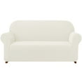thumbnail image 1 of 2024 Solid Print Polyester Loveseat Slipcover  Chocolate, 1 of 6