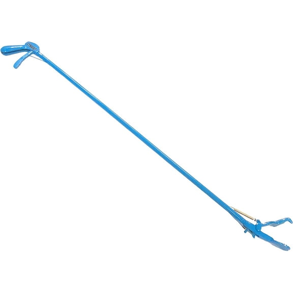 Foldable Snake Catcher, Reptile Grabber, Blue Coating, 60" Length